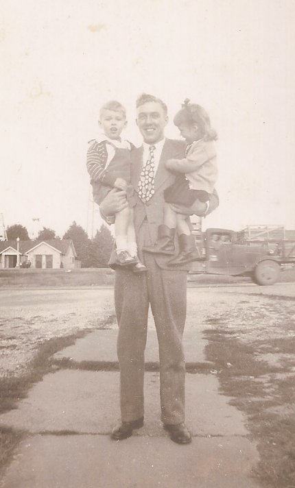 Young adult J.F. Cooper and two children